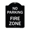 Signmission No Parking Fire Zone Heavy-Gauge Aluminum Architectural Sign, 24" x 18", BW-1824-23616 A-DES-BW-1824-23616 - alternate 1